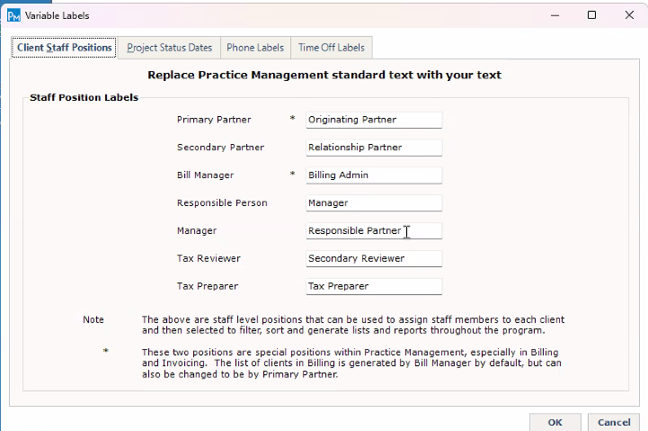 CCH ProSystem Screenshot - Relabeling standard fields - Staff Roles1.png