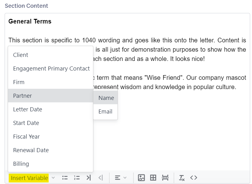 Engagements - Insert Variable - Partner Name Email.png