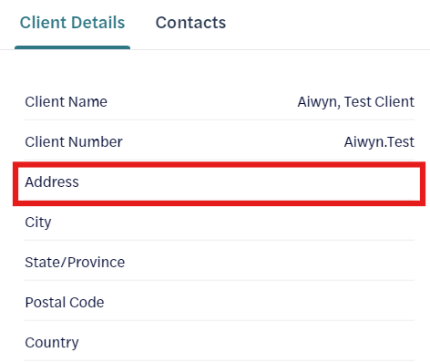 Firm Portal - Clients Tab - Client Address Street Field highlight.png
