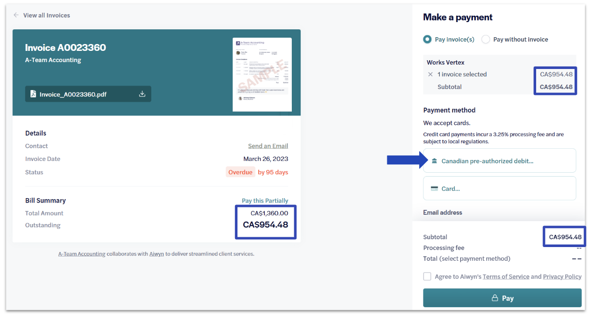 Multi Currency - Client Portal View of Canadian Invoice.png