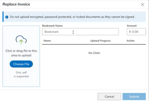 Safesend - Upload invoice .png