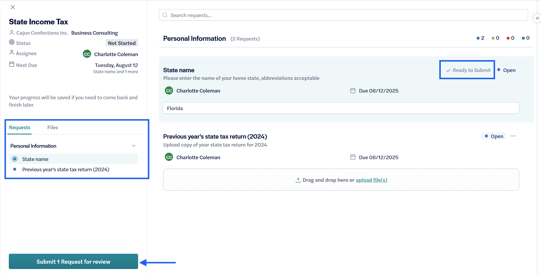 Client Requests - Submit 1 item for review.png