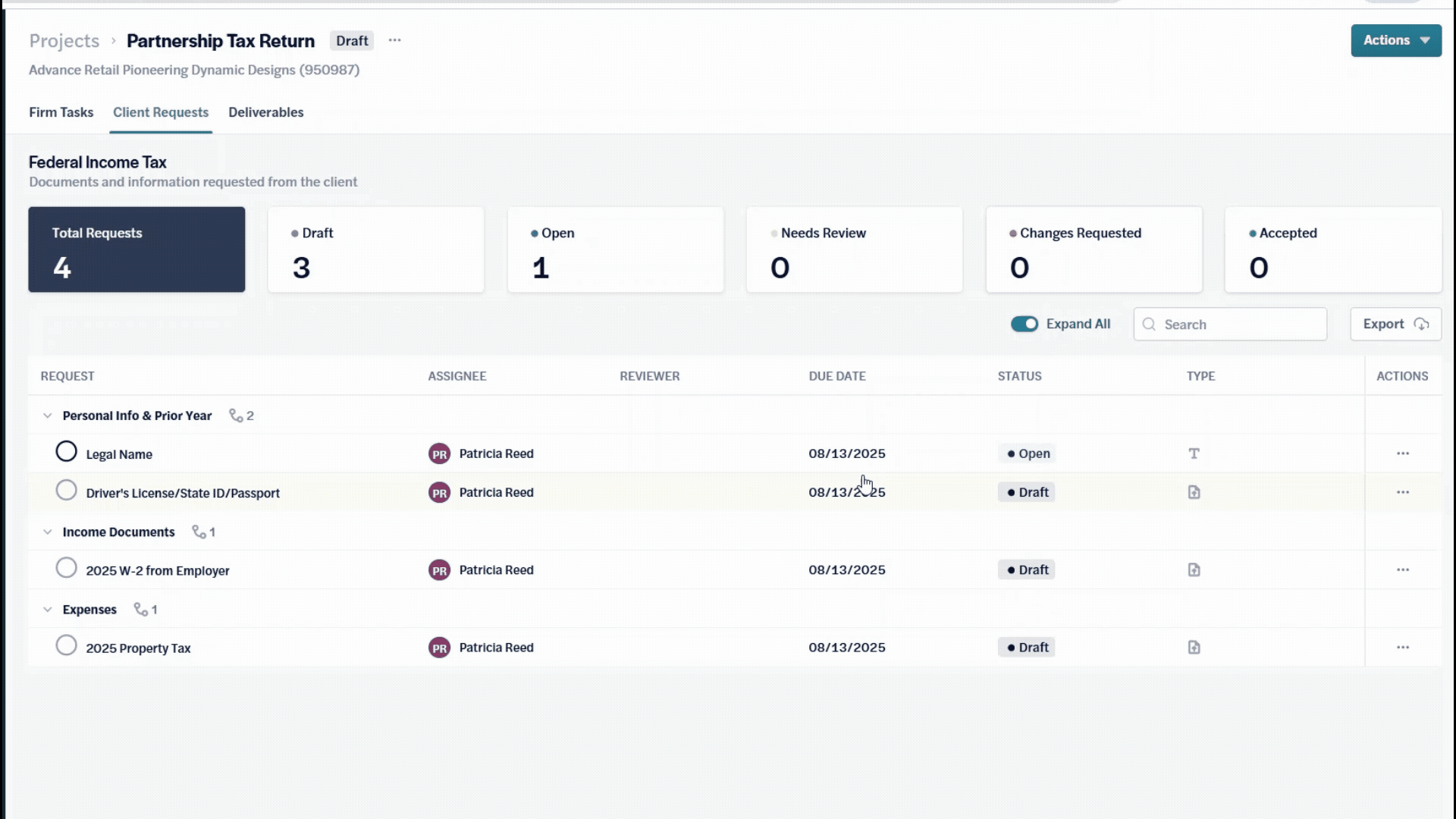 Send all draft requests to client - gif.gif