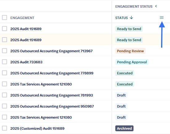 Engagements - Column Menu Status.png